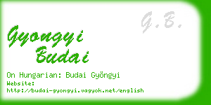 gyongyi budai business card