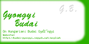 gyongyi budai business card